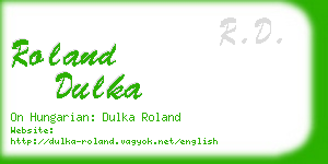 roland dulka business card